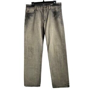 Mens Size 33 Armani Exchange Black Stonewashed Jeans Straight 7181 relaxed Leg